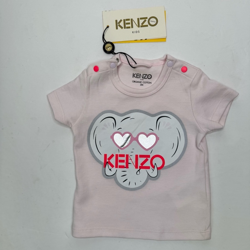 NWT KENZO Baby Elephant Logo 2 Piece Set Top Leggings Pink Reversible Size 3M - Picture 11 of 16